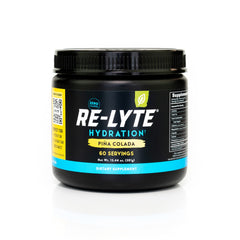 Redmond Re-Lyte Piña Colada powder tub for tropical hydration with clean electrolytes.