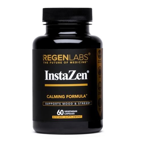 Regen Labs Instazen bottle-front view highlighting convenient natural stress relief.