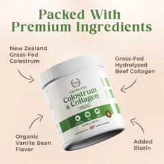 Close-up of New Zealand bovine colostrum for immune-support potential.
