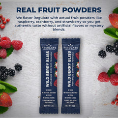 Regulate Wild Berry Bliss glass pour reveals berry-flavored hydration