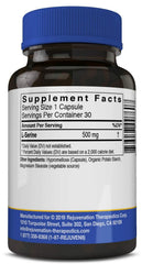 Rejuvenation Therapeutics L-Serine label close-up showing quality and ingredients