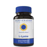 Rejuvenation Therapeutics L-Lysine bottle with vegan capsules for daily skin support