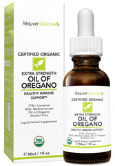 RejuveNaturals oregano oil dropper ready for easy daily use.