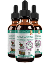 Rejuvica Health Active Adrenal bottle pour shows a smooth alcohol free tincture for easy daily dosing