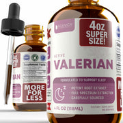 Rejuvica Health Active Valerian bottle pour shows easy sleep-support drops on the tongue