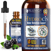 Rejuvica Hydrocin bottle close-up showing the liquid formula