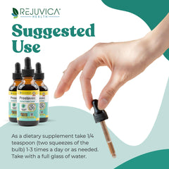 Rejuvica Health Prostavec alcohol-free cold-extraction close-up shows gentle preparation.