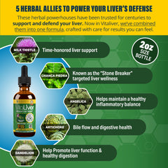 VitaLiver taste-test shot emphasizes pleasant natural flavor without pills.