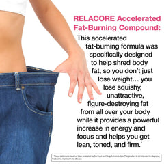 Relacore Accelerated Burn bottle showing fat burning formula and energy