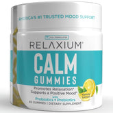 Relaxium Calm Gummies lemon flavor close-up showing tasty, non-drowsy stress support