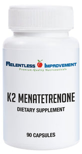 Relentless Improvement K2MK4 15mg capsule close-up for high-potency daily use.