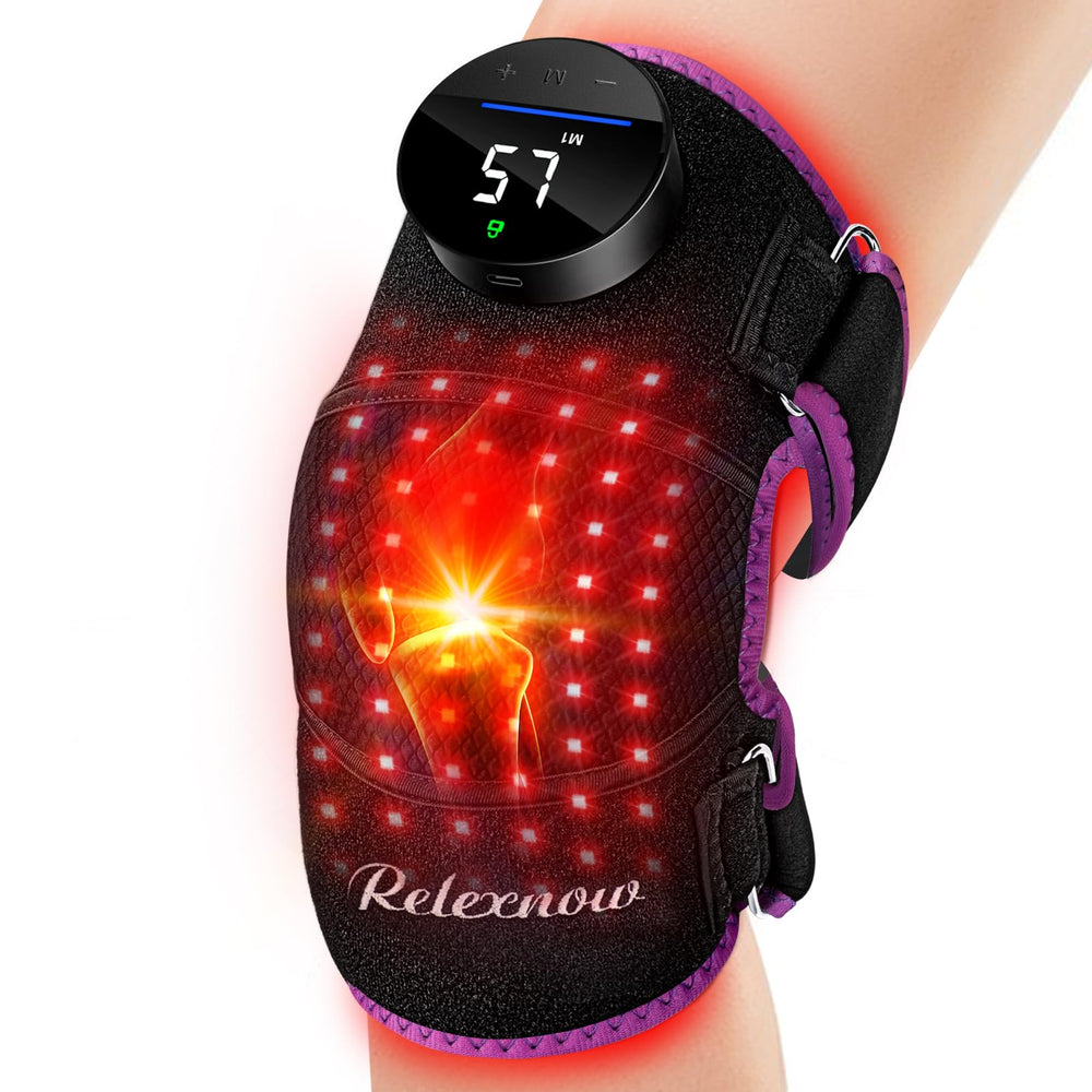 RELEXNOW knee massager with heated vibration massage for joint comfort.