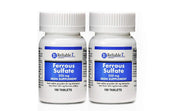 Reliable-1 ferrous sulfate tablets 2-pack, front view, daily iron support