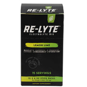 RELYTE Lemon Lime packets ready to mix for on-the-go hydration.