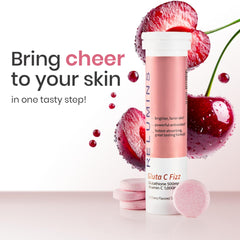 Relumins Gluta C Fizz tablet dissolving in water for fast absorption and easy dosing.