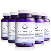 Relumins glutathione with hyaluronic acid bottle pour demonstrates skin hydration support