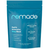 Remade Natural Sleep Aid bottle with Pomegranate Lemon flavor for a calm evening.