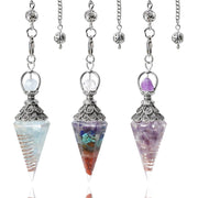 RENEMEGO pendulum crystal amethyst rainbow for divination and energy balancing