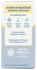 Renew Life PROBIOTIC 30B UF bottle back explains usage for daily gut health.
