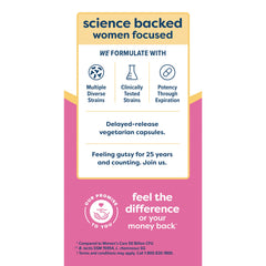 Renew Life Women's Probiotic delayed-release capsules designed to reach the gut