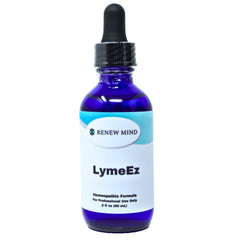 RenewMind LymeEz bottle pour shows easy dosing for daily immune support.