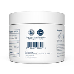 Renue by Science US-made GMP facility badge indicating quality and safety