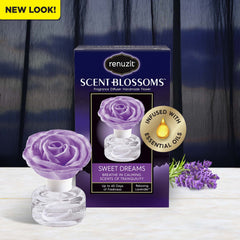 Renuzit Scent Blossoms lavender-vanilla-eucalyptus blend fills a space