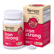 Renzo's kids iron melts in orange flavor dissolving on tongue for easy daily use