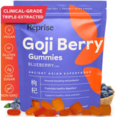 Reprise Goji Berry Gummies bottle showing antioxidant-rich daily wellness snack