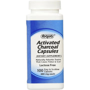Requa activated charcoal bottle close-up highlighting purity and adsorption benefits
