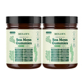 RESAWN Sea Moss Gummies pack shot highlights convenient daily wellness.