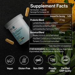 ResBiotic resB science label shows gut-lung axis ingredients