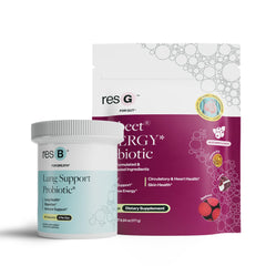 ResBiotic resB lung probiotic bottle front showing respiratory support potential