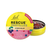 RESCUE Bach Pastilles mezcla de bayas, envase práctico para estrés diario.