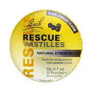 RESCUE Bach Blackcurrant Pastilles 2-pack front view for on-the-go calm
