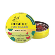 RESCUE Bach Pastilles watermelon lozenge in tin for everyday stress relief on the go.