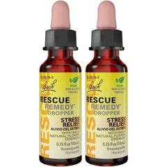 RESCUE Bach Remedy Dropper bottle with yellow dropper for quick mood support