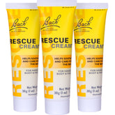 RESCUE Bach Rescue Cream 3x30g pack, compact tubes for travel and everyday skincare.