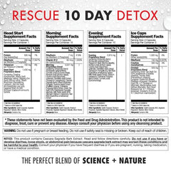 Rescue Detox 132 capsules arranged for a complete 10-day plan