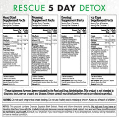 Rescue Detox bottle with capsules for daily detox dosing