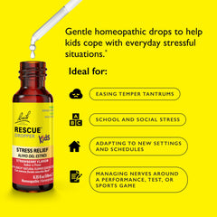RESCUE Kids Dropper packaging with bilingual English Spanish labeling