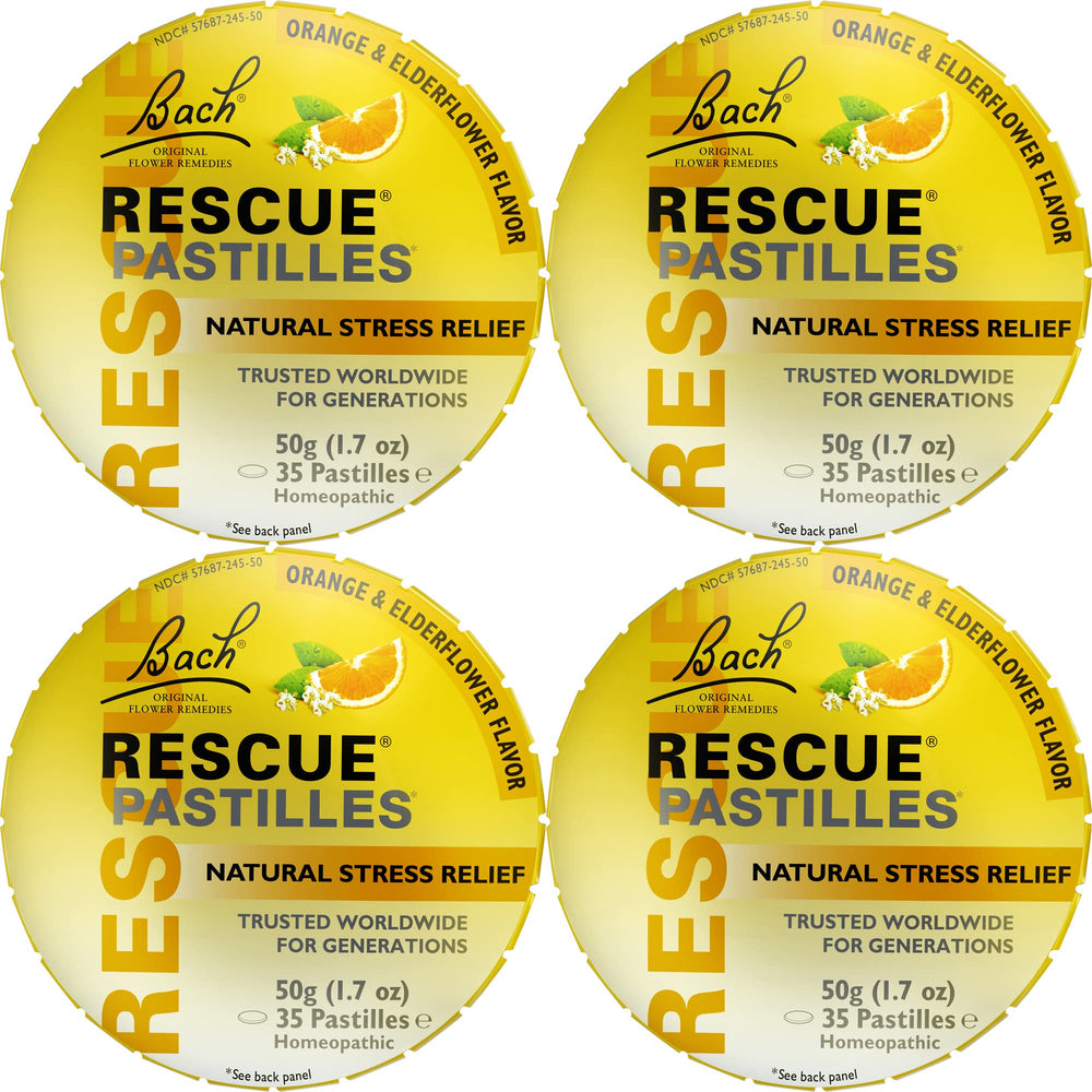RESCUE Bach Pastilles packaging for natural stress relief.