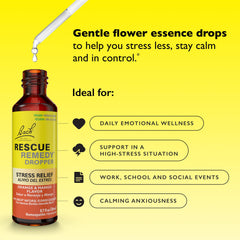 RESCUE Remedy orange mango label close-up highlights natural flavor and 20ml size
