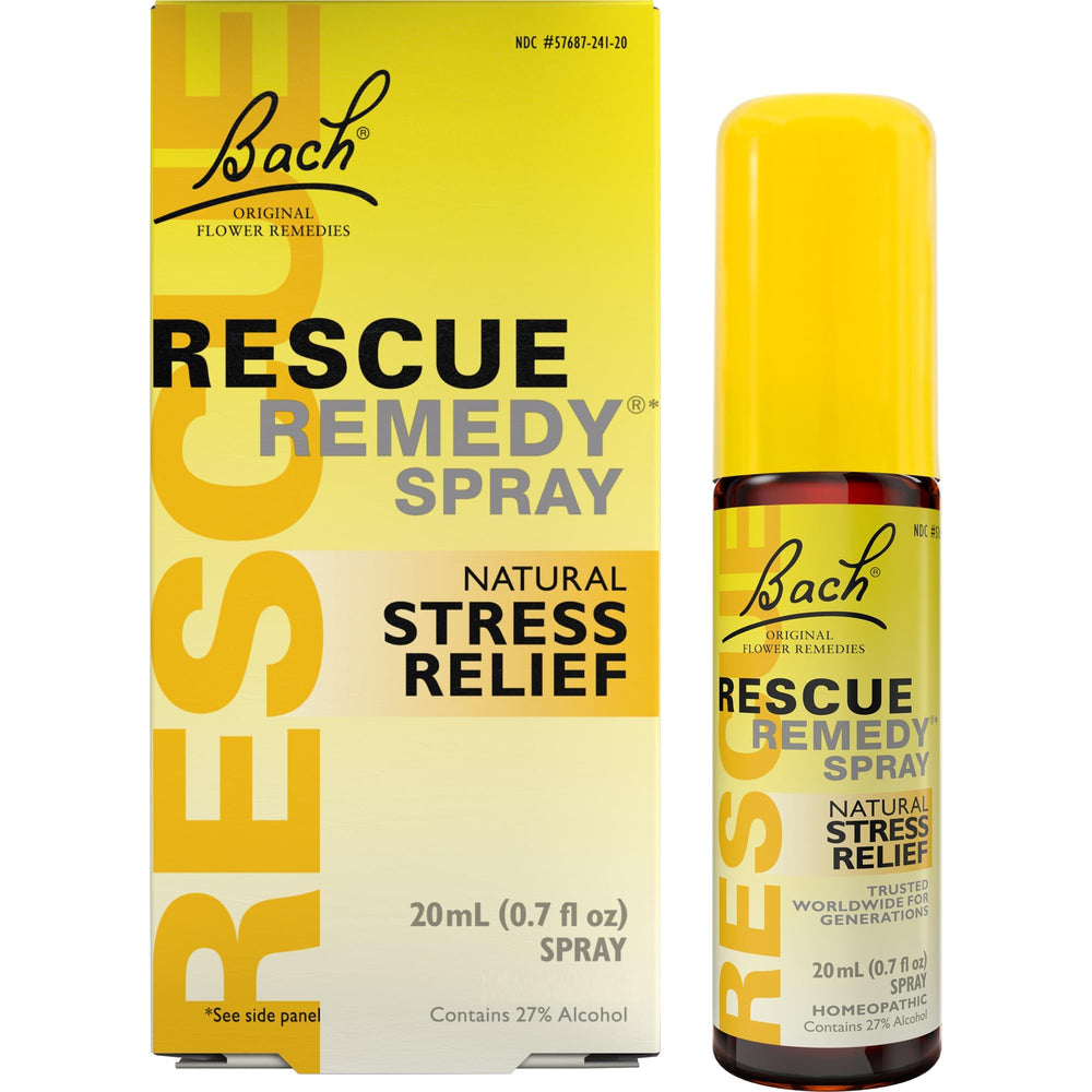 RESCUE Rescue Remedy Spray bottle close-up for quick calm on the go.