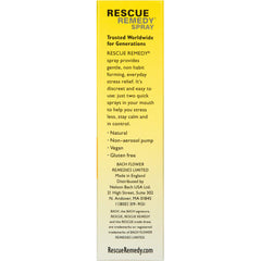 RESCUE compact glass bottle fits pocket or bag for travel.