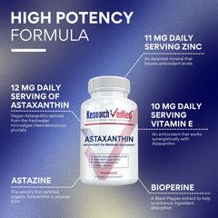 Packs of Research Verified Astaxanthin pills ready for daily supplementation