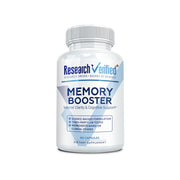 Research Verified Memory Booster Lions Mane capsules on a bottle for daily cognitive support