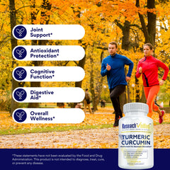 Research Verified Turmeric Curcumin capsules pouring for easy daily use.