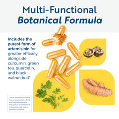 Researched Nutritionals Artemisinin SOD label highlights premium ingredients.