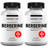 Research Labs berberine bottle pour shows easy daily dosing.